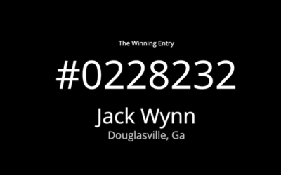 Congratulations to Jack Wynn of Douglasville, Georgia, the Winner of our Sweepstakes!